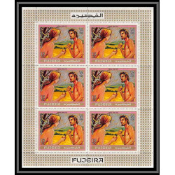 462 Fujeira MNH ** N° 431 / 438 A scenes from the bible religion adam eve jesus christ feuilles sheets tableaux painting