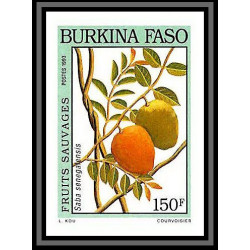 92765b burkina faso N°872 saba senegalensis laaré fruit sauvage wild Non dentelé ** MNH Imperf