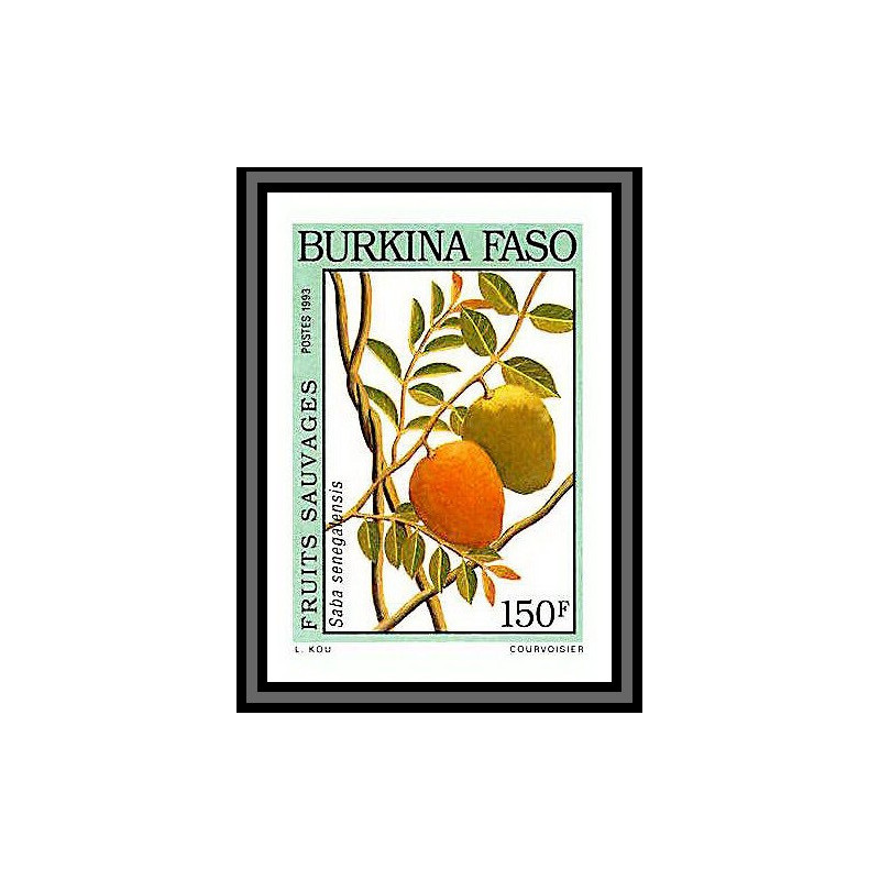 92765b burkina faso N°872 saba senegalensis laaré fruit sauvage wild Non dentelé ** MNH Imperf