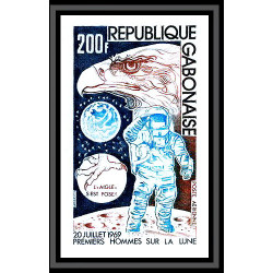 92918 gabon gabonaise PA N°149 premier homme sur la lune espace space Non dentelé ** MNH 