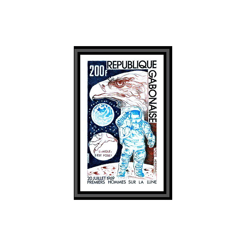 92918 gabon gabonaise PA N°149 premier homme sur la lune espace space Non dentelé ** MNH 