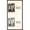 93018b Monaco N°889 unesco sauvegarde de venise venice san marco essai proof Non dentelé ** (MNH Imperf) paire