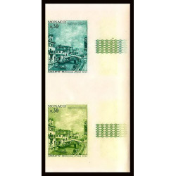 93019b Monaco N°887 unesco sauvegarde de venise venice canaletto essai proof Non dentelé ** (MNH Imperf) paire
