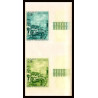 93019b Monaco N°887 unesco sauvegarde de venise venice canaletto essai proof Non dentelé ** (MNH Imperf) paire