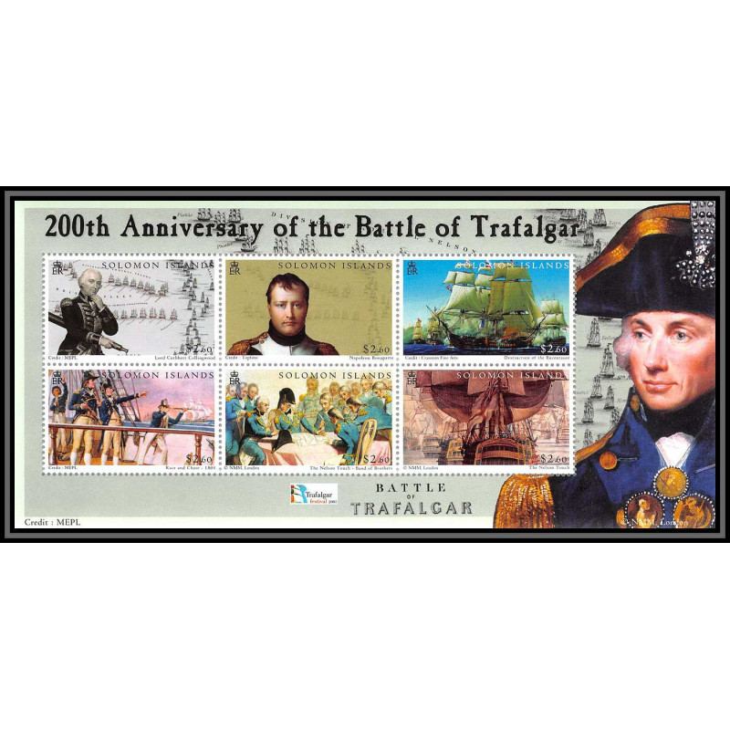 93039b Solomon Islands (Salomon) Mi N°80 Napoléon Ier 2005 - 200 th anniversary battle of trafalgar 