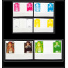 93045 Niue N°482/483 renoir Tableau Painting essais Non dentelé ** MNH Imperf collective progressive proof gutter pairs