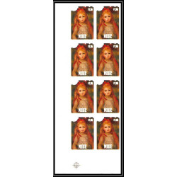 93047 Niue N°482 renoir portait jeune fille Tableau Painting essais Non dentelé ** MNH Imperf progressive proof bloc 8