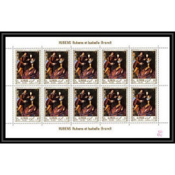 465 Ajman MNH ** N° 225 / 234 A Tableau (Painting) durer rubens vermeer caravaggio feuilles sheets