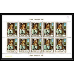 465 Ajman MNH ** N° 225 / 234 A Tableau (Painting) durer rubens vermeer caravaggio feuilles sheets