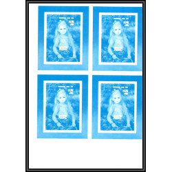 93059 Niue bloc N°91 renoir portait jeune fille Tableau Painting essais Non dentelé ** MNH Imperf progressive proof