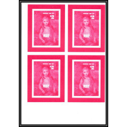 93059 Niue bloc N°91 renoir portait jeune fille Tableau Painting essais Non dentelé ** MNH Imperf progressive proof
