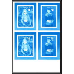93060 Niue bloc N°91/92 renoir Tableau Painting essais Non dentelé ** MNH Imperf collective progressive proof