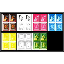 93061 Niue bloc N°91/89 renoir strozzi Tableau Painting essais Non dentelé ** MNH Imperf collective progressive proof