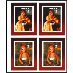 93061 Niue bloc N°91/89 renoir strozzi Tableau Painting essais Non dentelé ** MNH Imperf collective progressive proof