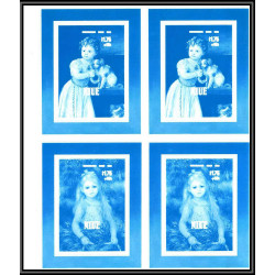 93061 Niue bloc N°91/89 renoir strozzi Tableau Painting essais Non dentelé ** MNH Imperf collective progressive proof