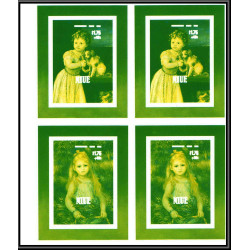 93061 Niue bloc N°91/89 renoir strozzi Tableau Painting essais Non dentelé ** MNH Imperf collective progressive proof
