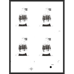93062 Niue bloc N°92 renoir berard Tableau Painting essais Non dentelé ** MNH Imperf progressive proof