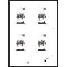 93062 Niue bloc N°92 renoir berard Tableau Painting essais Non dentelé ** MNH Imperf progressive proof