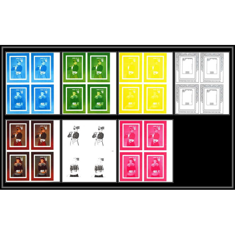 93063 Niue bloc N°90/92 renoir manet Tableau Painting essais Non dentelé ** MNH Imperf collective progressive proof