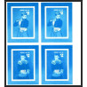 93063 Niue bloc N°90/92 renoir manet Tableau Painting essais Non dentelé ** MNH Imperf collective progressive proof
