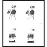 93063 Niue bloc N°90/92 renoir manet Tableau Painting essais Non dentelé ** MNH Imperf collective progressive proof