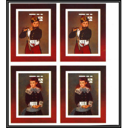93063 Niue bloc N°90/92 renoir manet Tableau Painting essais Non dentelé ** MNH Imperf collective progressive proof