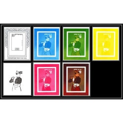 93067 Niue bloc N°90 Manet le fifre Tableau Painting essais Non dentelé ** MNH Imperf progressive proof