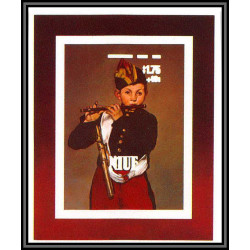 93067 Niue bloc N°90 Manet le fifre Tableau Painting essais Non dentelé ** MNH Imperf progressive proof