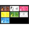 93070 Niue bloc N°89/82 renoir strozi Tableau Painting essais Non dentelé ** MNH Imperf collective progressive proof