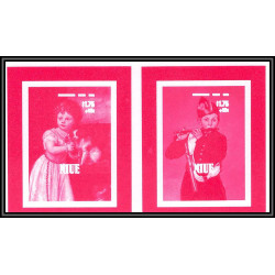 93070 Niue bloc N°89/82 renoir strozi Tableau Painting essais Non dentelé ** MNH Imperf collective progressive proof
