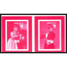 93070 Niue bloc N°89/82 renoir strozi Tableau Painting essais Non dentelé ** MNH Imperf collective progressive proof