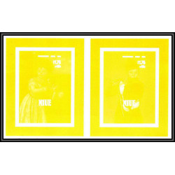 93070 Niue bloc N°89/82 renoir strozi Tableau Painting essais Non dentelé ** MNH Imperf collective progressive proof