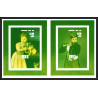 93070 Niue bloc N°89/82 renoir strozi Tableau Painting essais Non dentelé ** MNH Imperf collective progressive proof