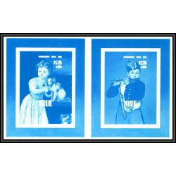 93070 Niue bloc N°89/82 renoir strozi Tableau Painting essais Non dentelé ** MNH Imperf collective progressive proof