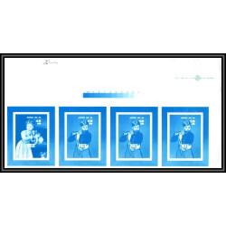 93073 Niue bloc N°89/481 mannet strozi Tableau Painting essais Non dentelé ** MNH Imperf collective progressive proof