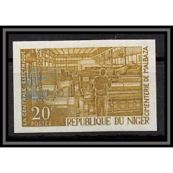 93369 niger N°187 centrale electrique 1966 electric power station Essai proof Non dentelé imperf ** MNH