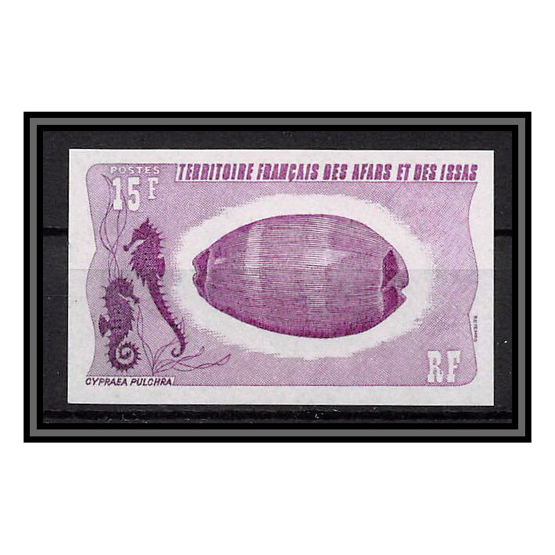 93424 afars et issas N°402 cypraca cypree gastéropode gastropod Essai proof Non dentelé imperf ** MNH