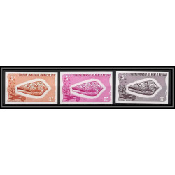 93426 afars et issas N°400 darioconus gastéropodes gastropod lot de 3 Essai proof Non dentelé imperf ** MNH