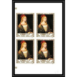 466 Ajman MNH ** N° 225 / 234 B Tableau (Painting) durer rubens bloc 4 non dentelé (Imperf)