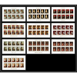 466 Ajman MNH ** N° 225 / 234 B Tableau (Painting) durer rubens feuilles sheets non dentelé (Imperf)