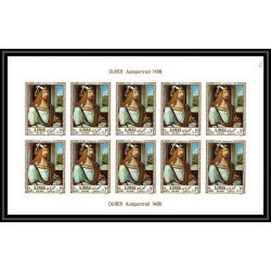 466 Ajman MNH ** N° 225 / 234 B Tableau (Painting) durer rubens feuilles sheets non dentelé (Imperf)