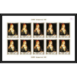 466 Ajman MNH ** N° 225 / 234 B Tableau (Painting) durer rubens feuilles sheets non dentelé (Imperf)