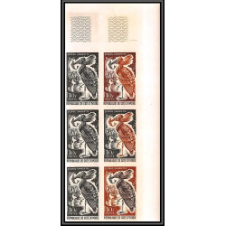 93640c cote d'ivoire N°238 ombrette hamerkop oiseaux (birds) bloc 6 Essai proof Non dentelé imperf ** MNH 1965