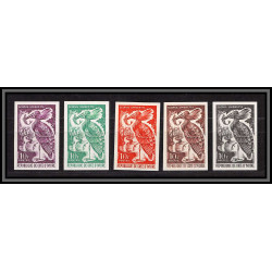 93640d cote d'ivoire N°238 ombrette hamerkop oiseaux birds lot de 5 couleurs Essai proof Non dentelé imperf ** MNH 1965