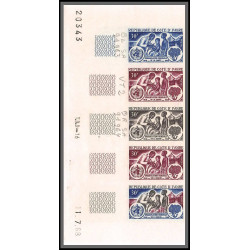 93729c cote d'ivoire N°280 oms / who santé health bande 5 coin daté Essai proof Non dentelé imperf ** MNH