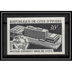 93759e cote d'ivoire N°301 nouveau batiment su siège de l'UPU 1970 Essai proof Non dentelé imperf ** MNH