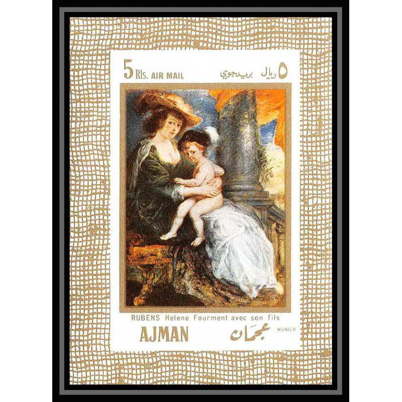 470a Ajman MNH ** bloc N° 26 Tableau (Painting) Pierre Paul Rubens Hélèna Fourment