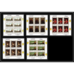 472 Ajman MNH ** N° 419 / 423 A Tableau (Painting)s) italian venise (venice) feuilles sheets non dentelé imperf