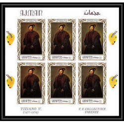472 Ajman MNH ** N° 419 / 423 A Tableau (Painting)s) italian venise (venice) feuilles sheets non dentelé imperf