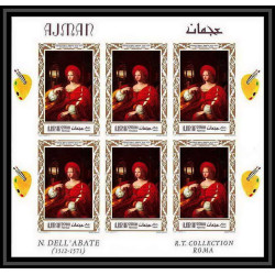 472 Ajman MNH ** N° 419 / 423 A Tableau (Painting)s) italian venise (venice) feuilles sheets non dentelé imperf